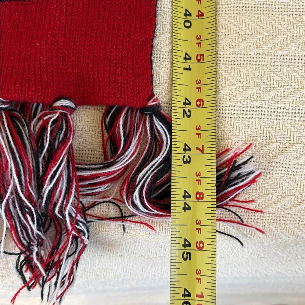 Claire’s Red and White Team Spirit Scarf 84 in. Length 6 1/2 in. Width